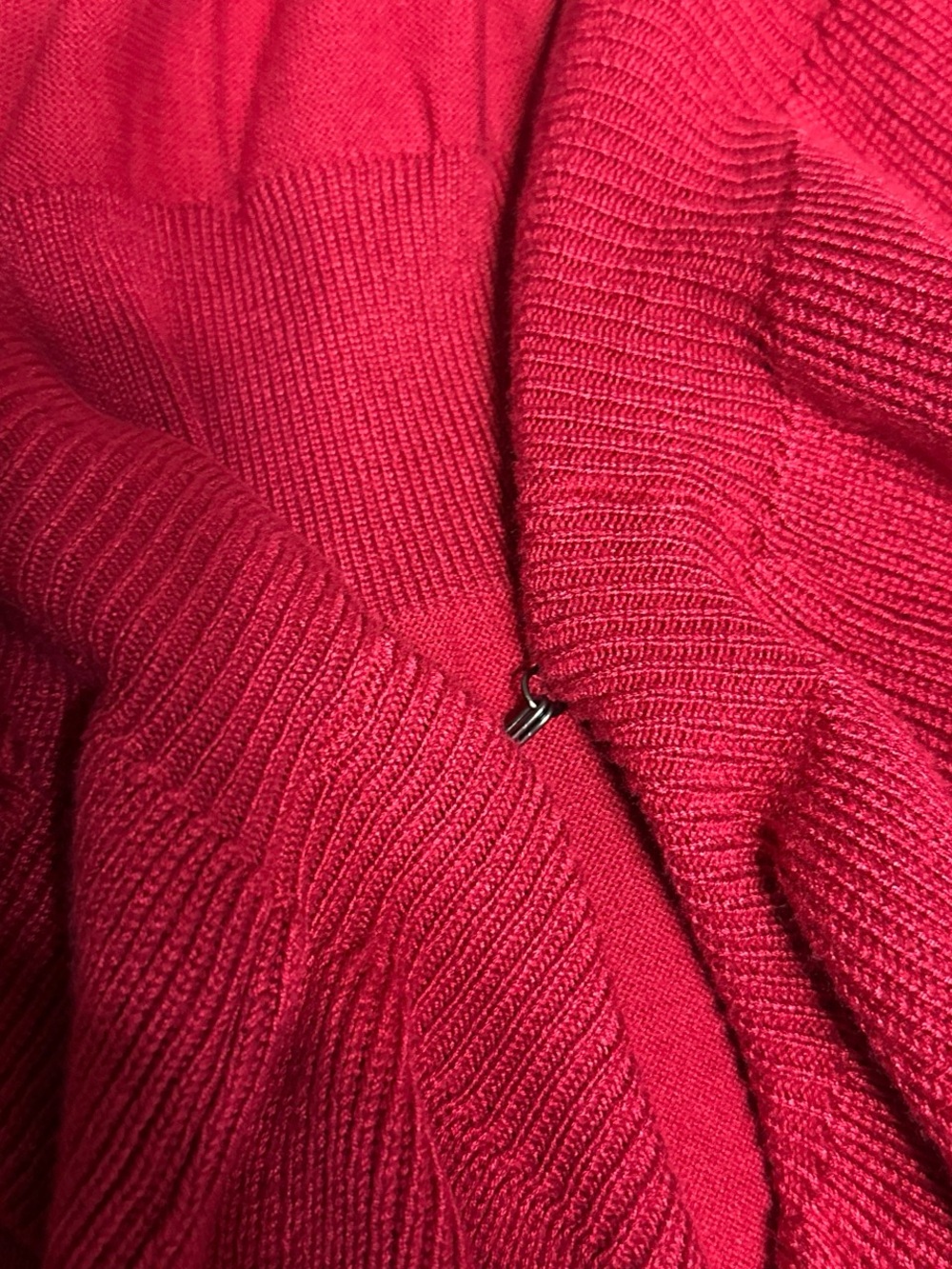 Style & Co. Red Ruffle Open-Front Cardigan - Picture 3 of 4